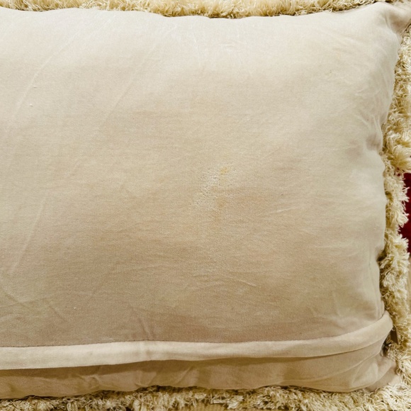 D1-Vintage Needlepoint Holiday Pillow with Fringe - Picture 6 of 9